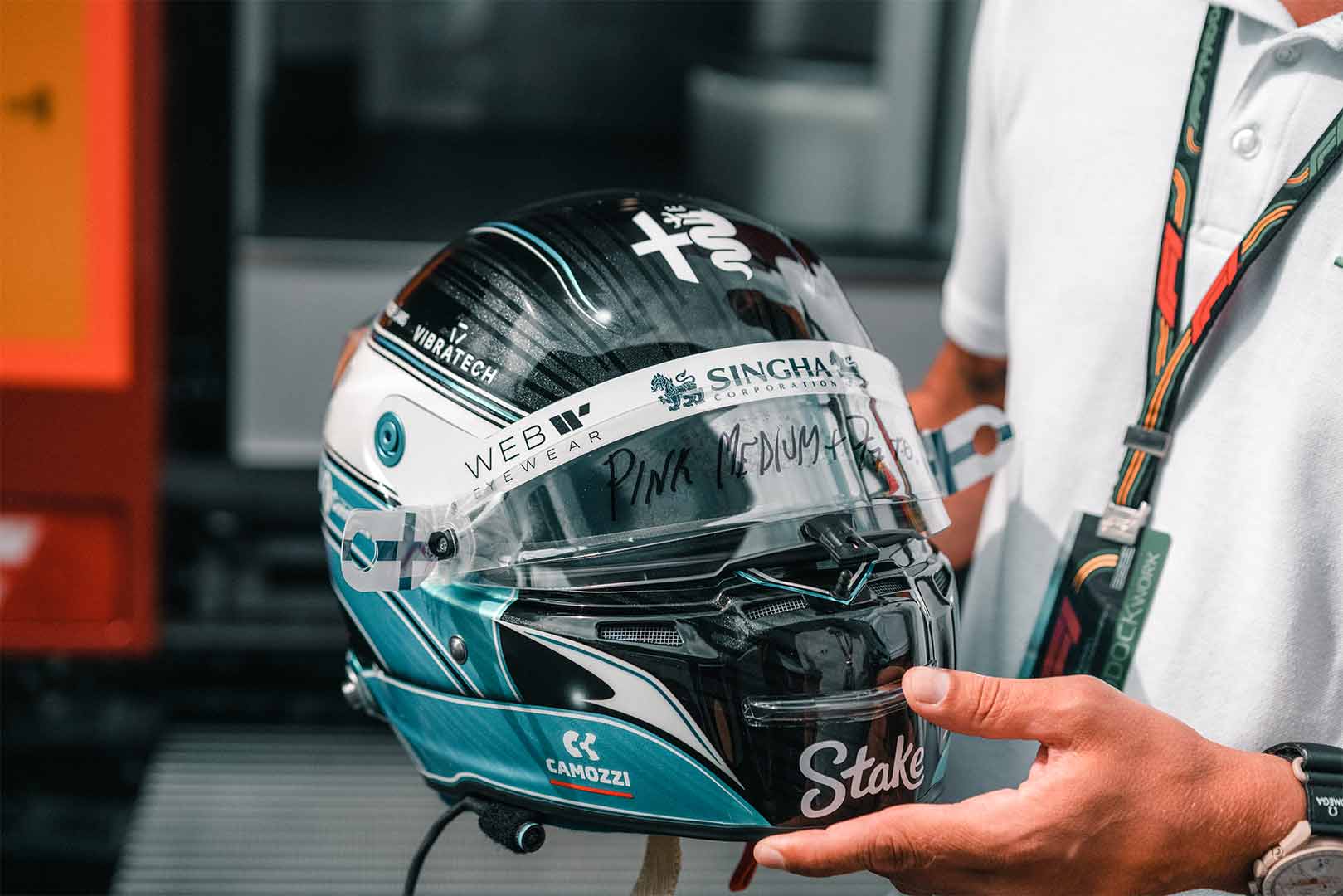 Christoffer Lindén standing in pitstop